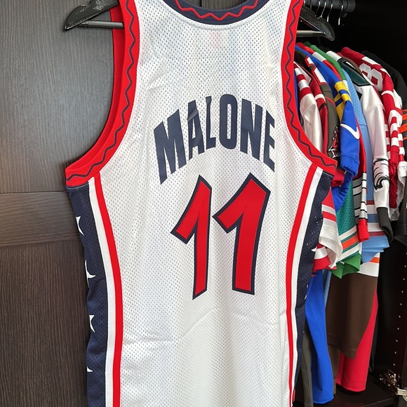 Karl Malone USA Basketball Mitchell & Ness 1996 NBA Authentic Jersey - Picture 8 of 11
